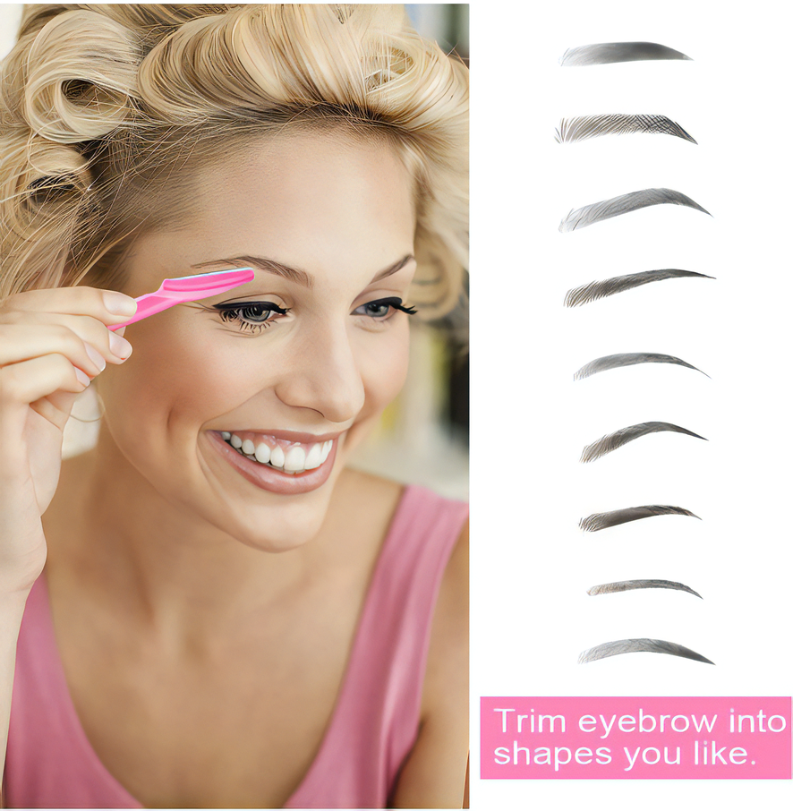Rasoir à sourcils de sécurité pour le visage - Outil de dermaplaning (Vendu par 6)