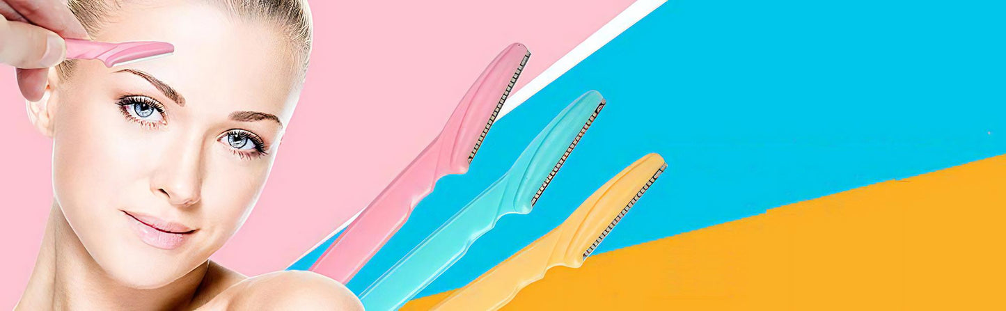 Rasoir à sourcils de sécurité pour le visage - Outil de dermaplaning (Vendu par 6)