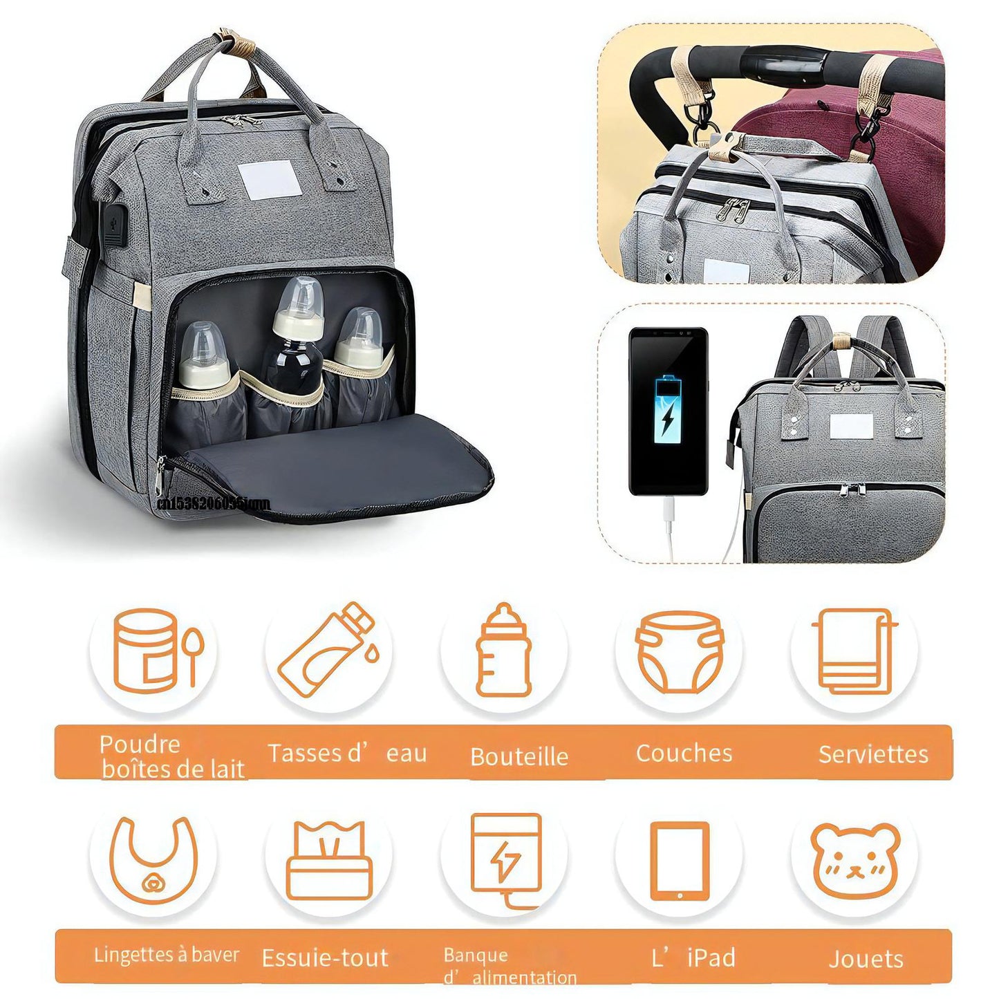 Le Sac à Dos à Langer avec lit pliable pour Bébé est la solution dont vous avez besoin !